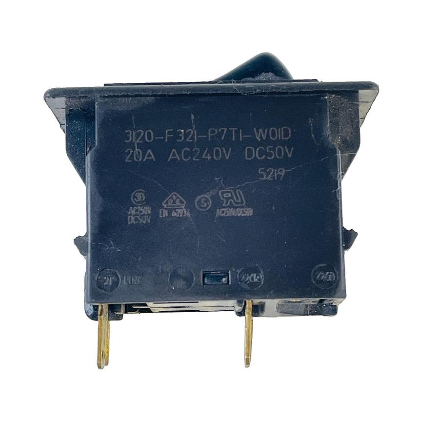 Used E-T-A 3120-F321-P7T1-W01D THERMAL CIRCUIT BREAKER 20A 240VAC 50VDC BLACK ROCKER
