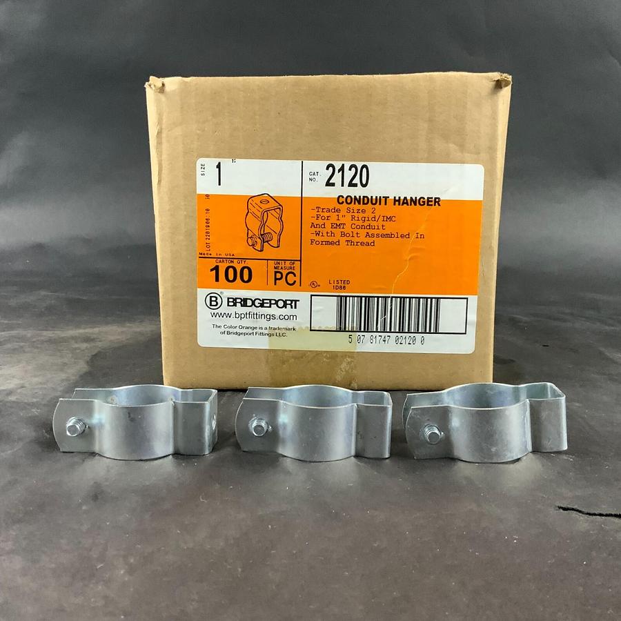 BRIDGEPORT 1”-2120 CONDUIT HANGER-SET OF 100 ($60 OBO)