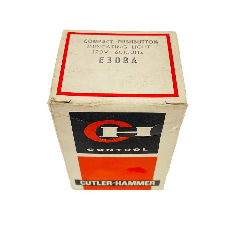 Used CUTLER HAMMER E30BA COMPACT PUSHBUTTON INDICATING LIGHT 120V NEW OPEN BOX