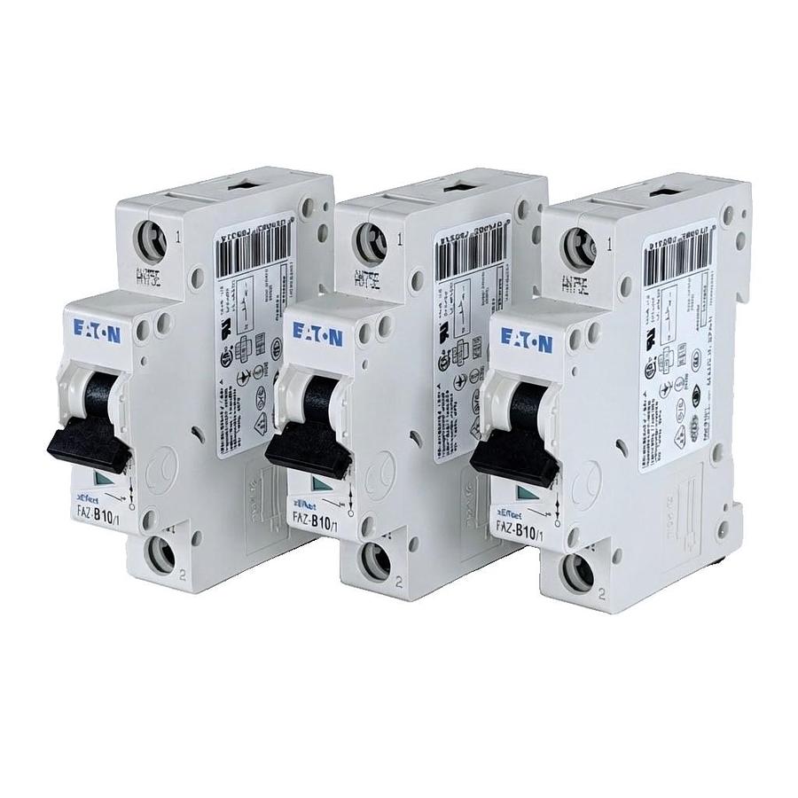 LOT OF 3 EATON FAZ-B10/1 278531 10A 1 POLE MINIATURE CIRCUIT BREAKER | NEW |