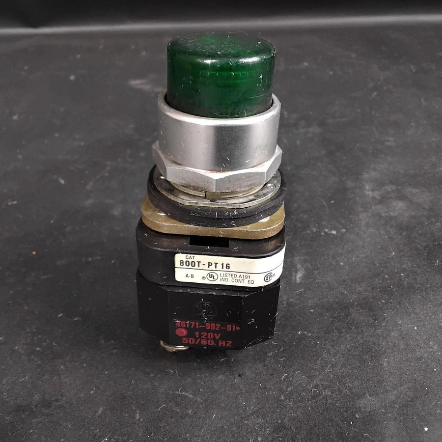 Used ALLEN BRADLEY 800T-PT16 SERIES T GREEN PUSHBUTTON SWITCH ($15 OBO)