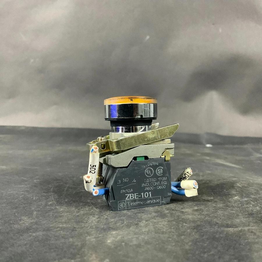 Used TELEMECANIQUE ZBE-101 YELLOW PUSH BUTTON ($12 OBO)