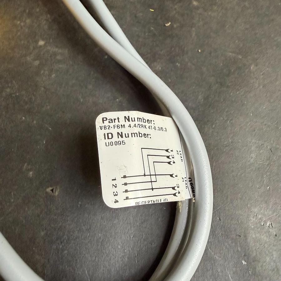 Used TURCK VB2-F8M 4.4/2RK 4T-0.3/0.3 CORDSET ($40 OBO)
