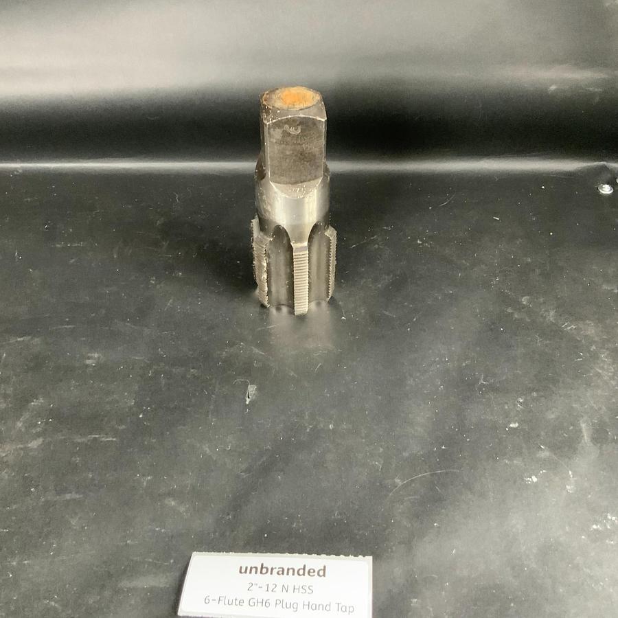 Used Unbranded 2”-12 N HSS 6-FLUTE GH6 PLUG HAND TAP ($90 OBO)