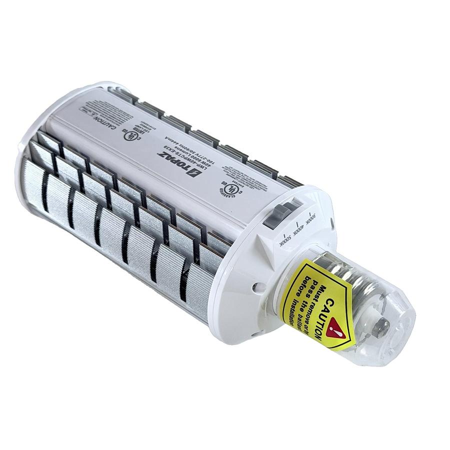 Topaz 20-40W LED Wall Pack/Area Lamp Power & CCT Selectable EX39 Base 120/277V