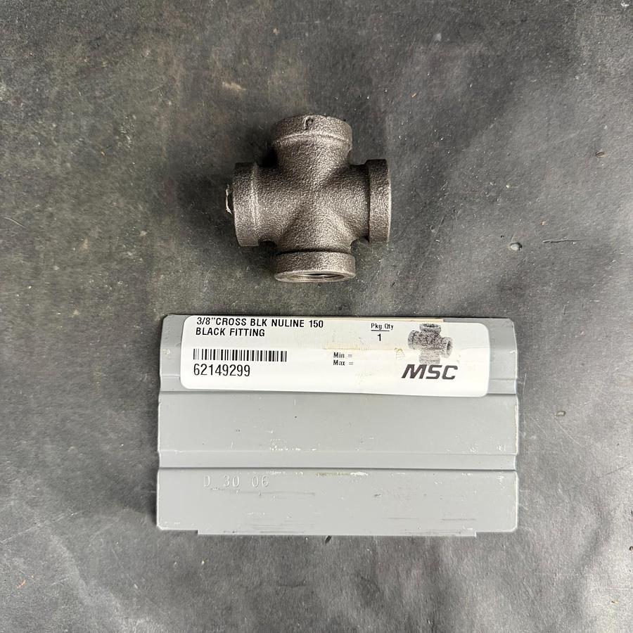 Used MSC 3/8” CROSS BLK FITTING