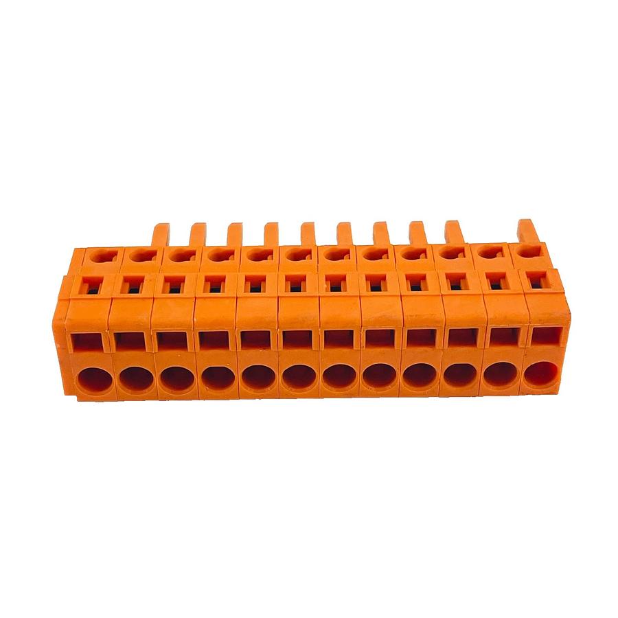 Used WAGO 231-112 12 POLE FEMALE TERMINAL BLOCK 5MM PITCH 300V 15A CAGE CLAMP