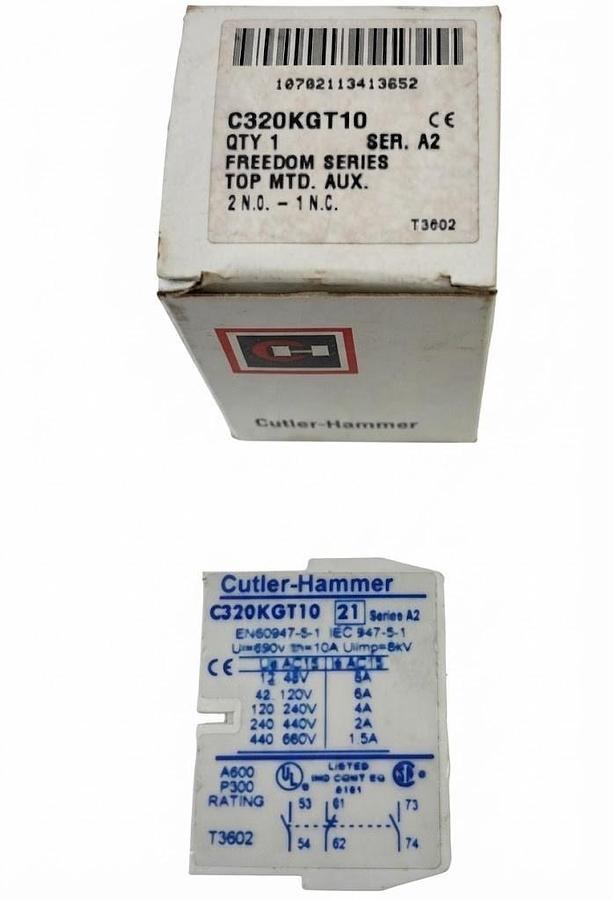 Used CUTLER-HAMMER C320KGT10 AUXILIARY CONTACT