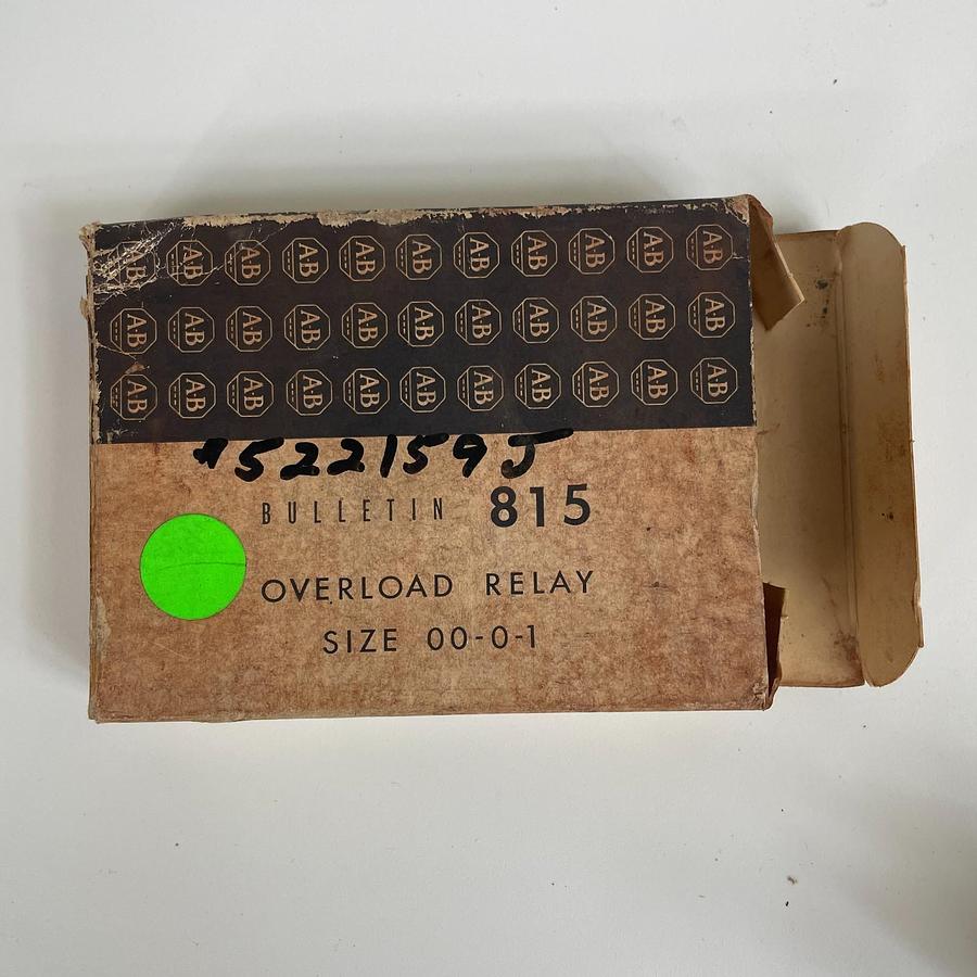 Used ALLEN BRADLEY 815-BOV4 SERIES K OVERLOAD RELAY MANUAL RESET 600VAC 1P SIZE 00-01
