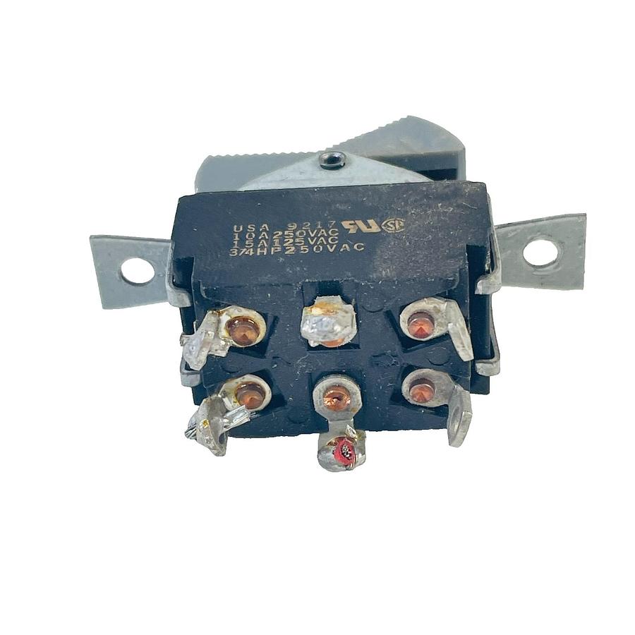 Used CUTLER HAMMER ROCKETTE 8050/8055 GRAY PADDLE SWITCH DPDT 15A 125VAC 10A 250VAC