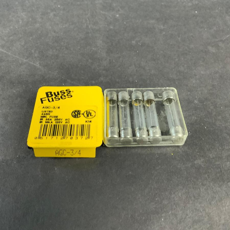 BUSSMANN AGC-3/4 FUSE - SET OF 5 ($6.50 OBO)