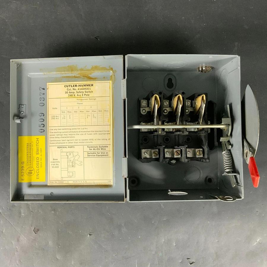 Used CUTLER HAMMER 4144H301 SAFETY SWITCH ($50 OBO)