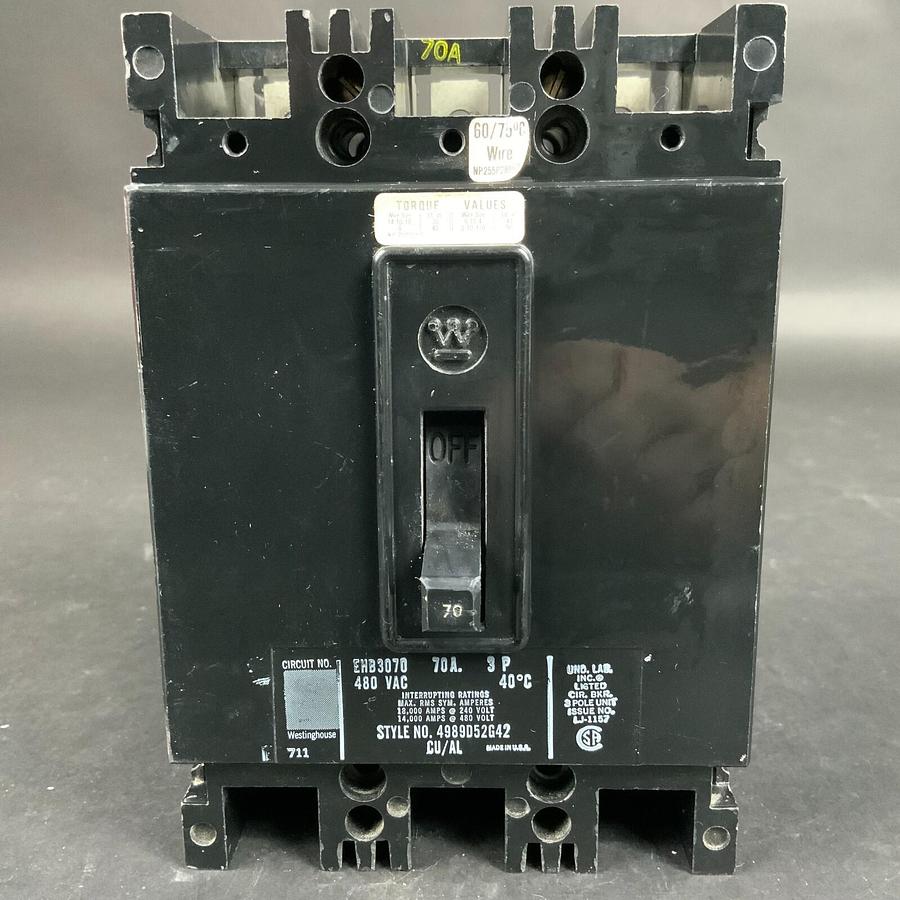 Used WESTINGHOUSE EHB3070 CIRCUIT BREAKER ($30 OBO)