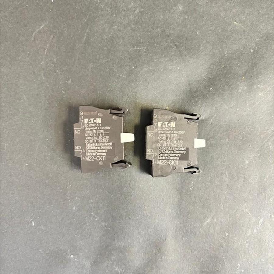 Used EATON M22-CK11 CONTACT MODULES 2PCS