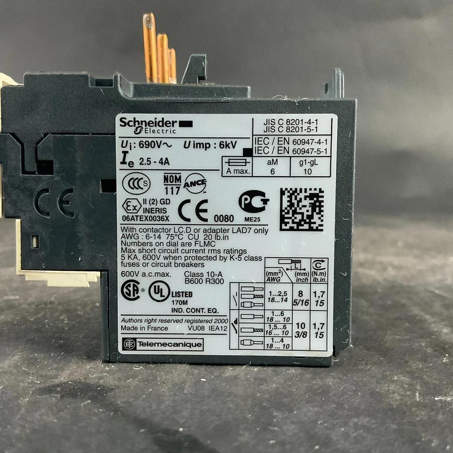 Used SCHNEIDER LRD 08 OVERLOAD RELAY ($20 OBO)