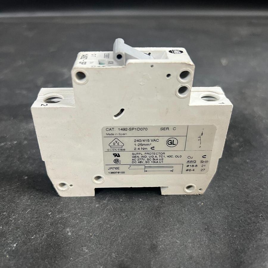 Used ALLEN BRADLEY 1492-SP1D070 CIRCUIT BREAKER ($20 OBO)