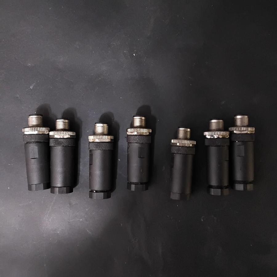 Used M12 CIRCULAR CONNECTORS-LOT OF 7 ($16 OBO)
