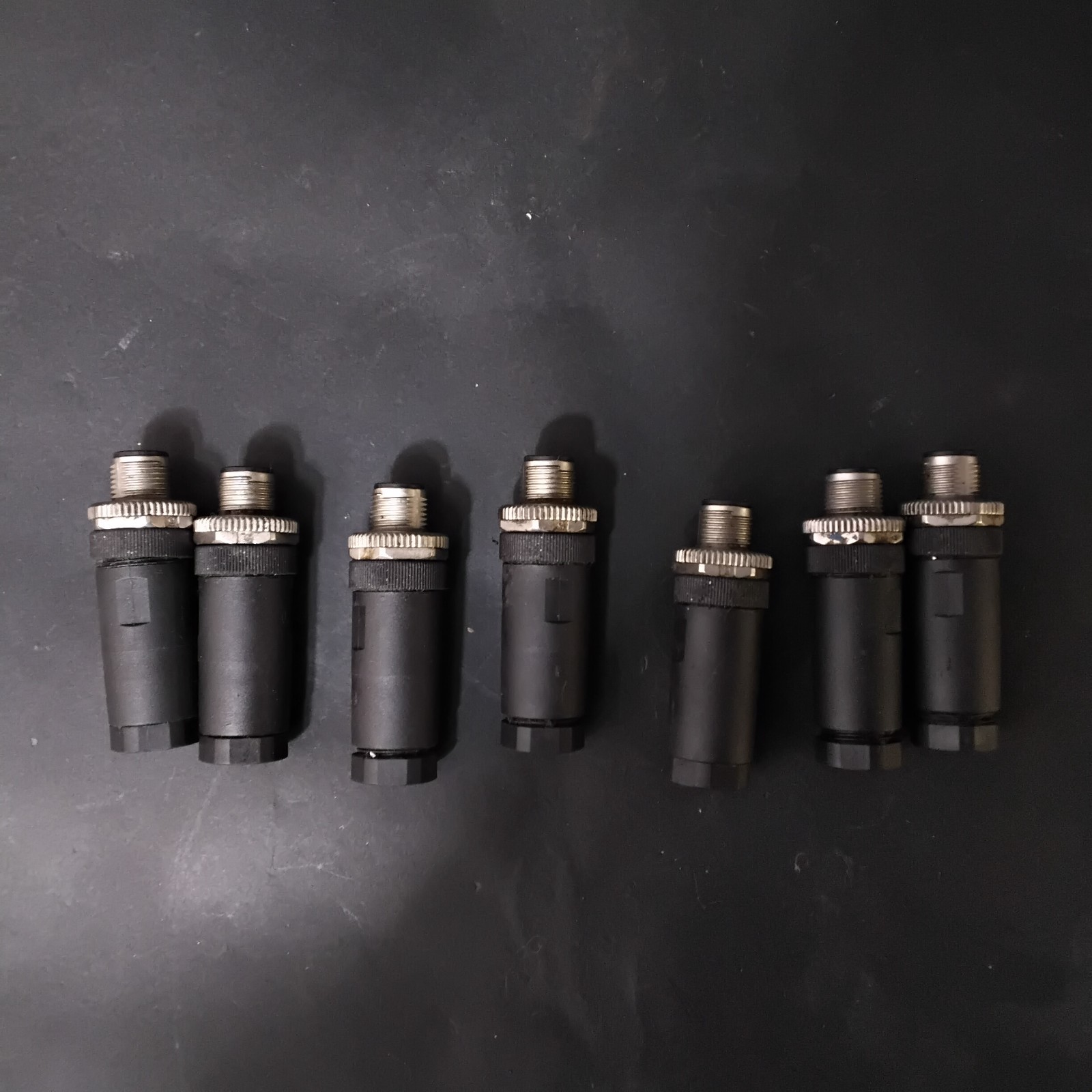 Used M12 CIRCULAR CONNECTORS-LOT OF 7 ($16 OBO)
