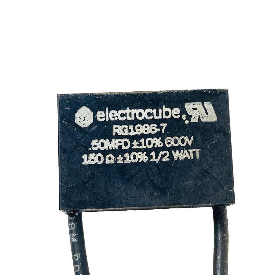 Used ELECTROCUBE RG1986-7 RC NETWORK SUPPRESSOR 0.5MFD 600VDC 150 OHM 1/2W