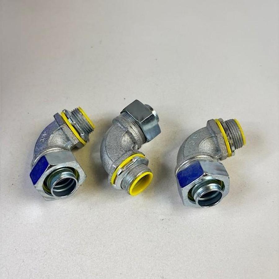 HUBBELL 3/4" 90 DEGREE LIQUID-TIGHT CONDUIT CONNECTOR - GROUP OF 3