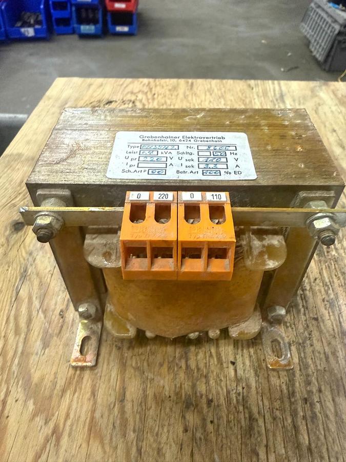 Used GREBENHAINER TYPE ELR35162 TRANSFORMER