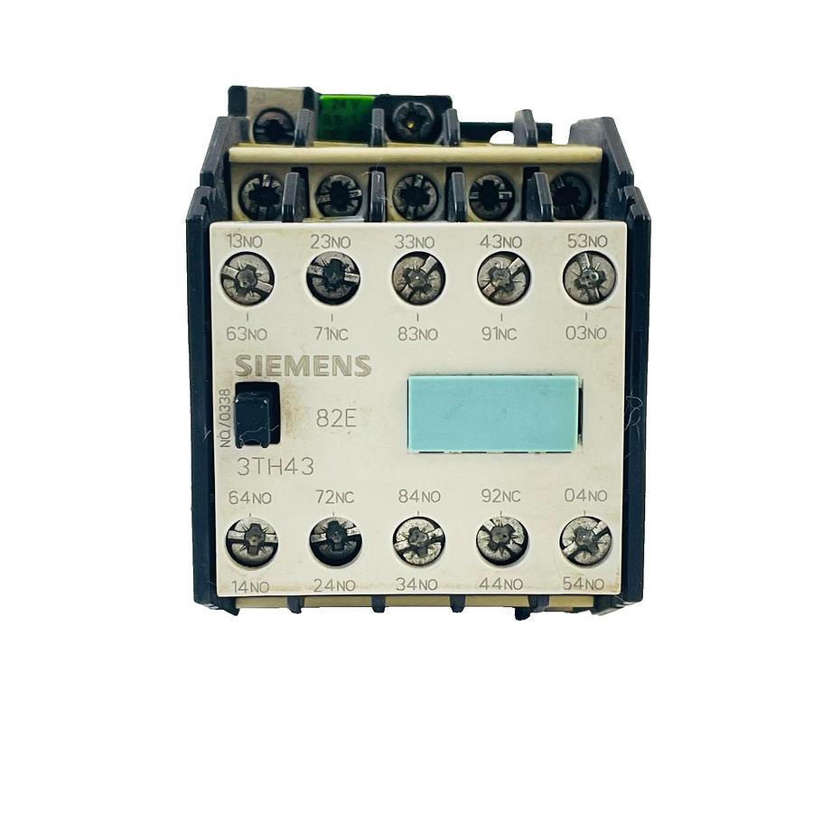 Used SIEMENS 3TH4382-0B CONTROL RELAY 10-POLE 8NO 2NC 16A DIN RAIL