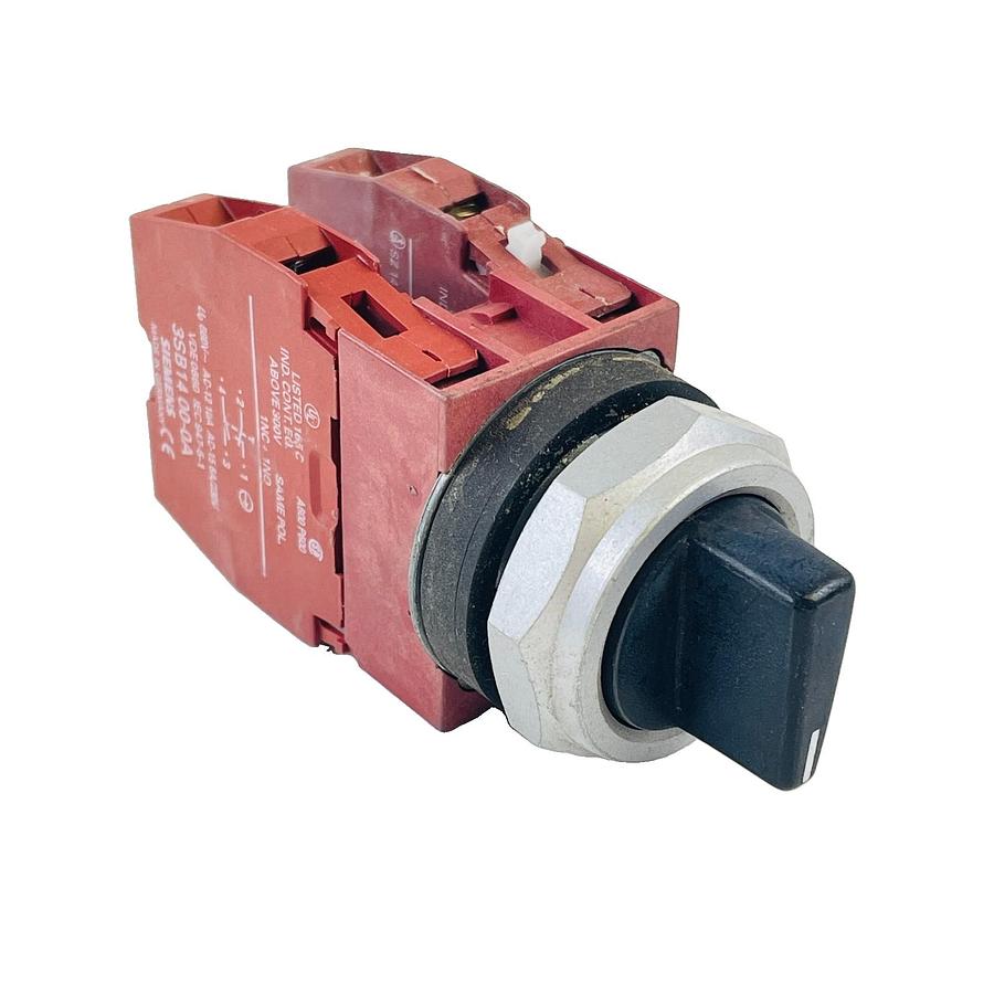 Used SIEMENS P30S3RKB 3-POS SELECTOR SWITCH 22MM 3SB1400-0A 2NC 2NO 10A 660V