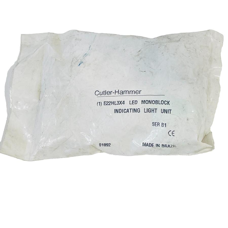 CUTLER HAMMER E22HL3X4 SER B1 LED MONOBLOCK INDICATING LIGHT UNIT NEW SEALED