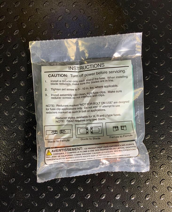 LITTELFUSE LRU263R FUSE REDUCERS ($23 PER PAIR OBO)