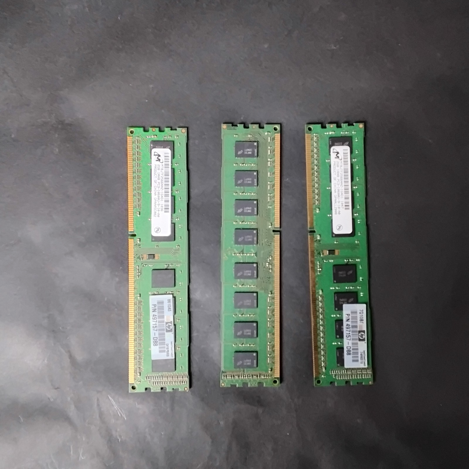 Used MICRON PC3-10600U-9-10-A0 MT8JTF51264AZ MEMORY RAM-LOT OF 3 ($23 OBO)