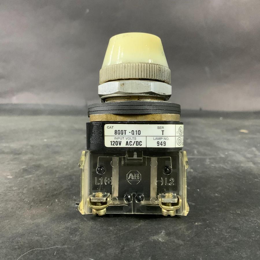 Used ALLEN BRADLEY 800T-Q10 SERIES T WHITE PILOT LIGHT ($15 OBO)