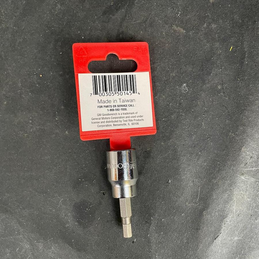 GOODWRENCH GM8168 3/8” DRIVE 3/16” HEX - BIT SOCKET