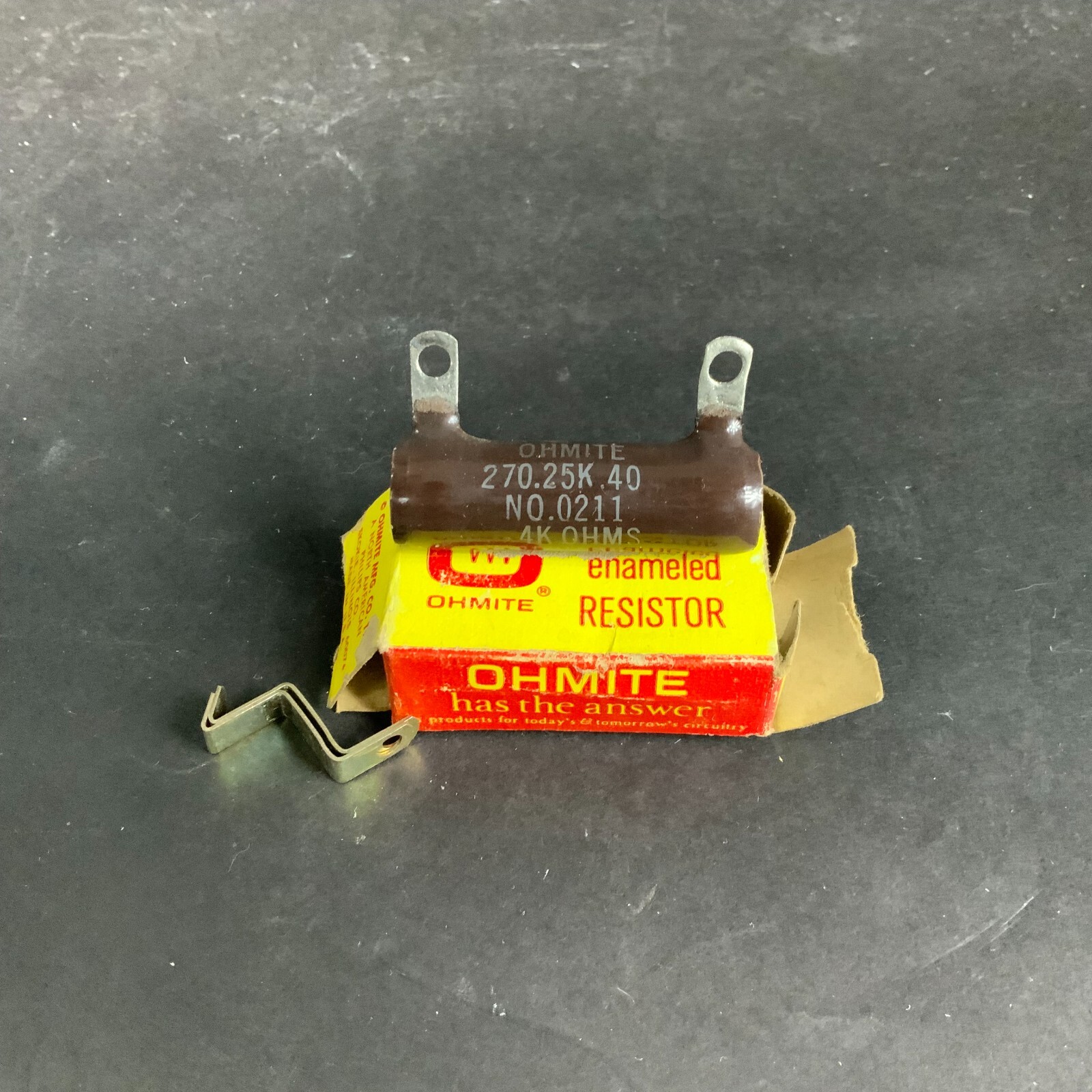 Used OHMITE 270-25K-40 RESISTOR - DISCONTINUED OLD STOCK ($10 OBO)