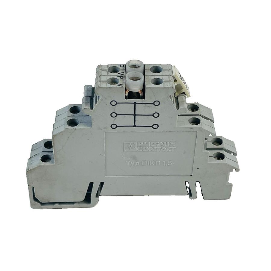 Used PHOENIX CONTACT DIKD 1,5 TRIPLE LEVEL SENSOR TERMINAL BLOCKS 300V 15A (12-PCS)