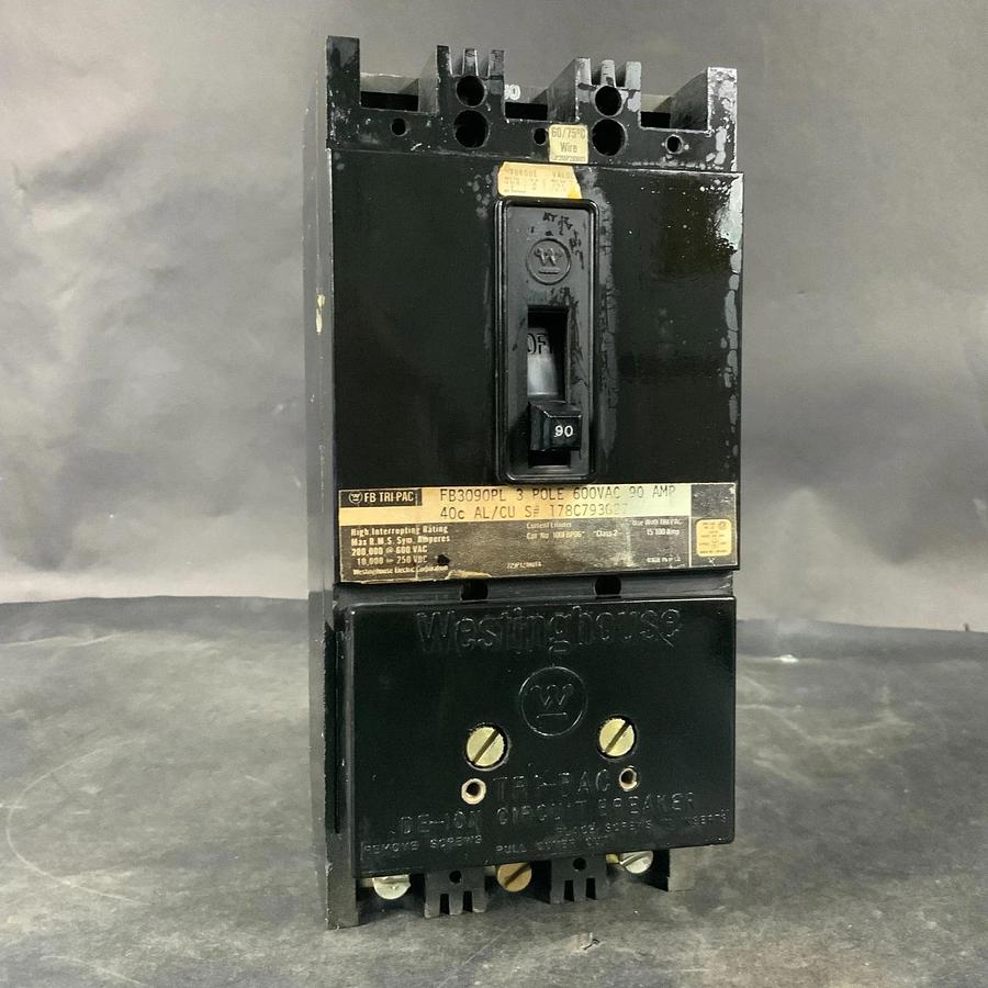 Used WESTINGHOUSE FB3090PL TRIPAC CIRCUIT BREAKER ($80 OBO)