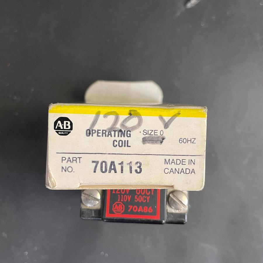 Used ALLEN BRADLEY 70A113 120V 60HZ CONTACTOR COIL INDUSTRIAL CONTROL OEM NEW