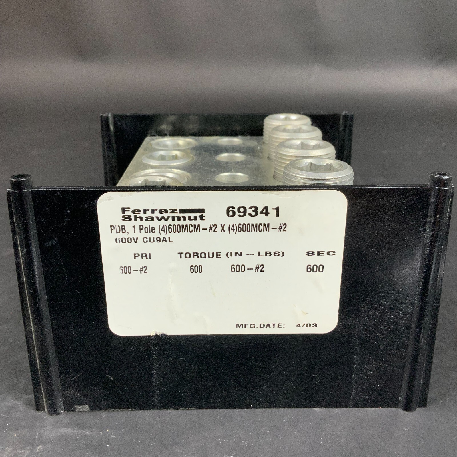 Used FERRAZ SHAWMUT 69341 POWER DISTRIBUTION BLOCK ($170 OBO)