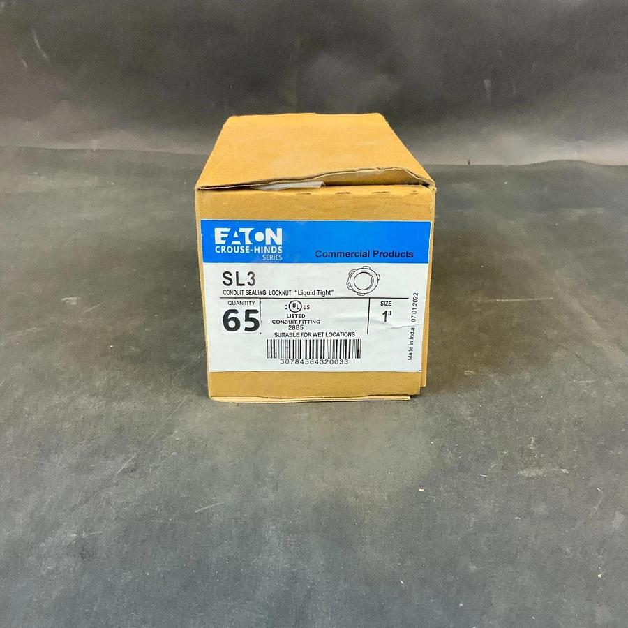 EATON SL3 1” CONDUIT SEALING LOCKNUT - BOX OF 65 ($50 OBO)