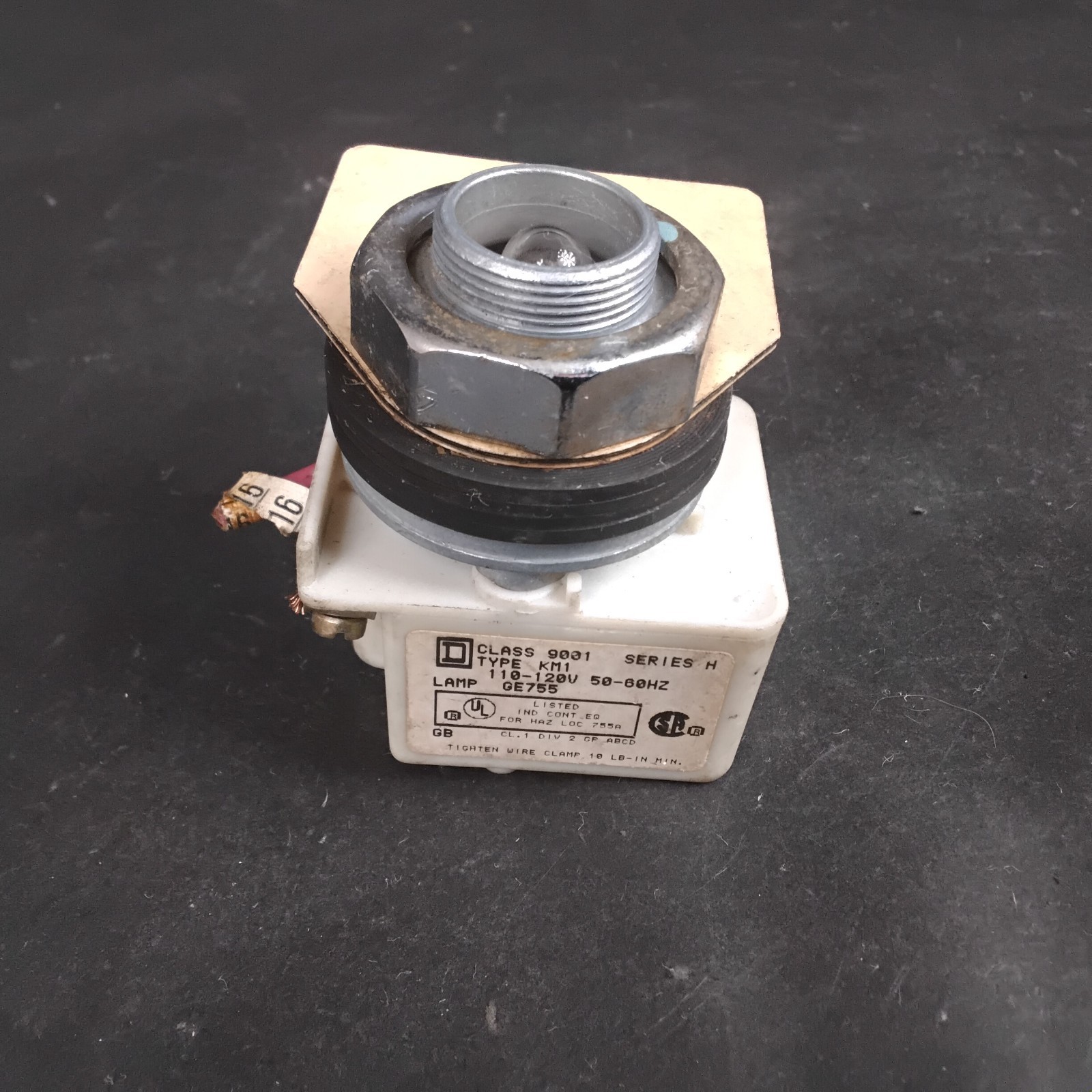 Used SQUARE D 9001-KM1 SERIES H PILOT LIGHT MODULE ($16 OBO)