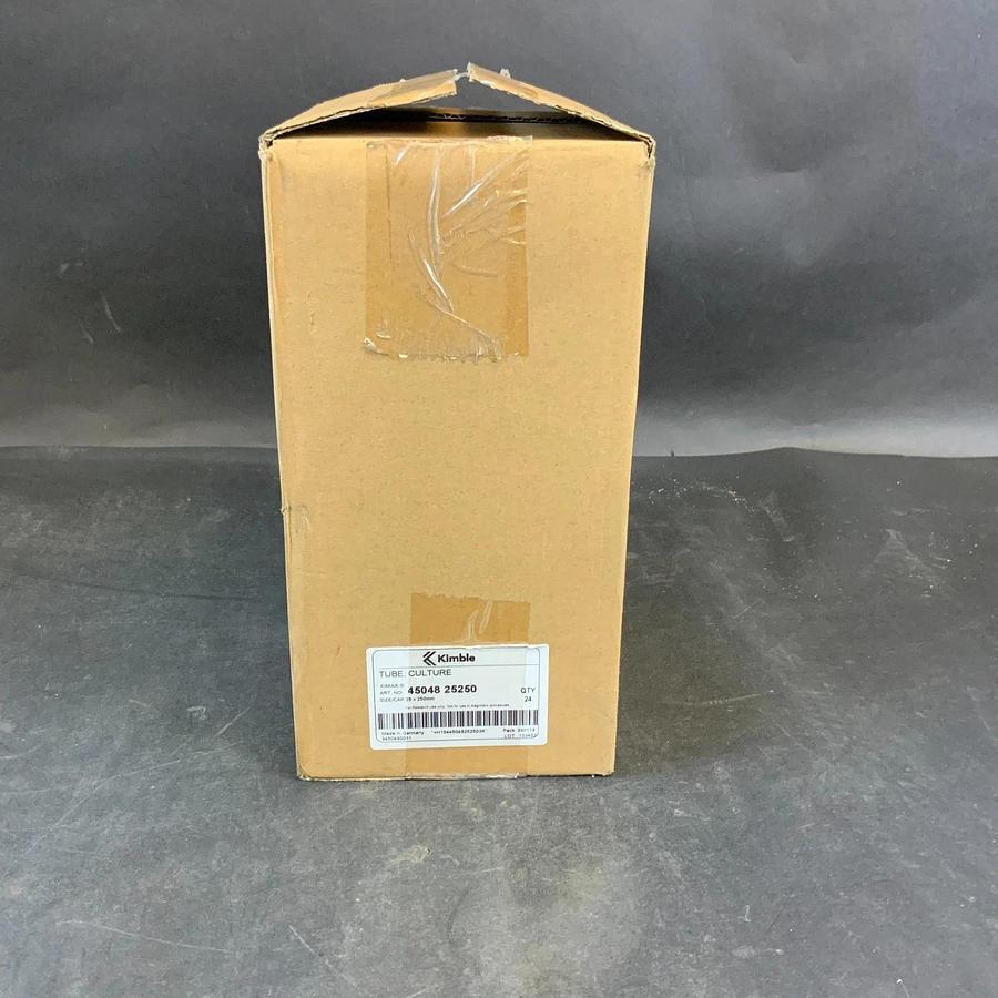 Used KIMBLE 45048-25250 REUSABLE CULTURE TUBE 25X250MM - BOX OF 24 ($125 OBO)