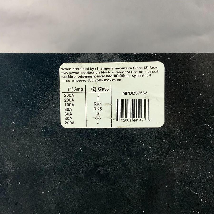 Used FERRAZ SHAWMUT MDPB67563 POWER DISTRIBUTION BLOCK ($90 OBO)