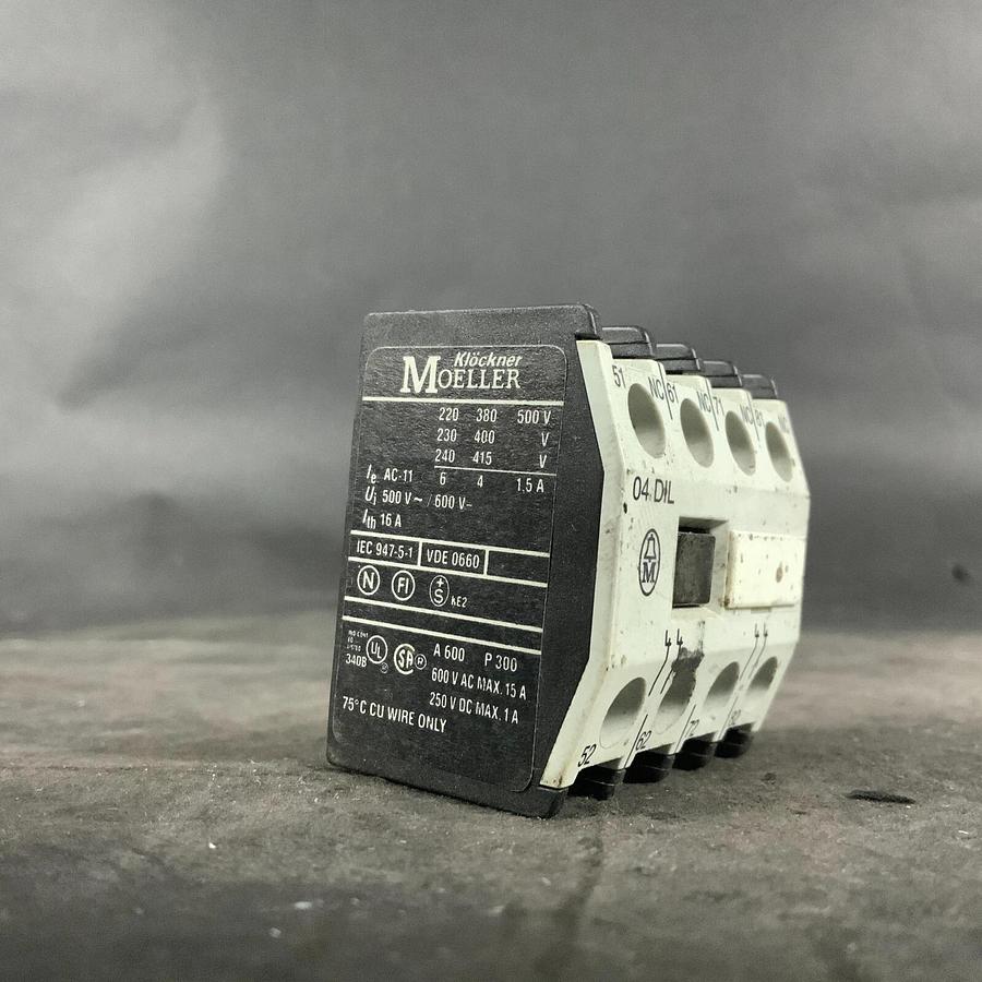 Used KLOCKNER MOELLER 04DIL AUXILIARY CONTACT ($15 OBO)