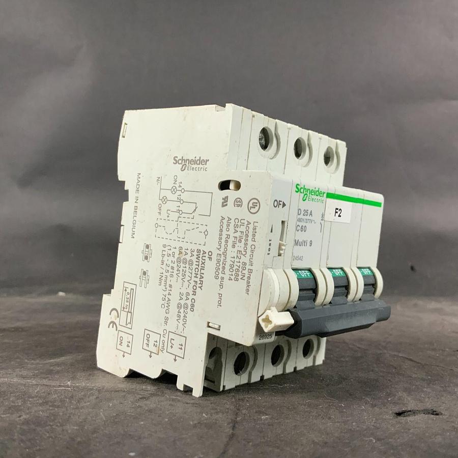 Used SCHNEIDER ELECTRIC D25A C60 CIRCUIT BREAKER ($22 OBO)