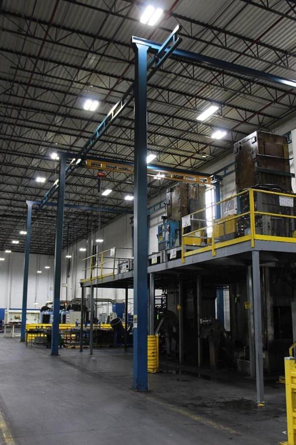 Used BRIDGE CRANE -GORBEL 1-TON FREESTANDING 62X20X27' W/ 1-TON CM HOIST ($22000 OBO)