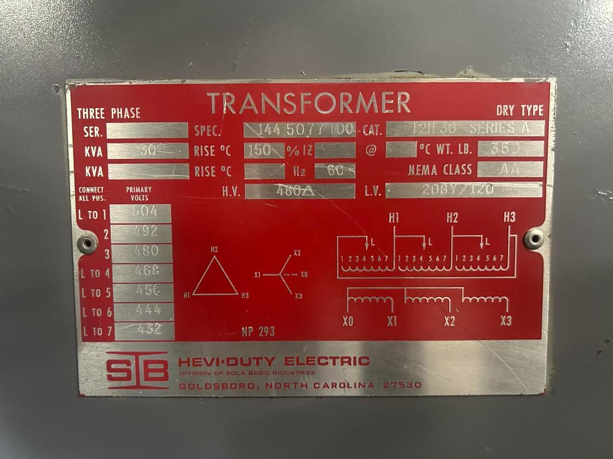 Used HEVI-DUTY ELECTRIC CAT NO. T2H 30 Transformer 30kva ($699.99 OBO!!!)