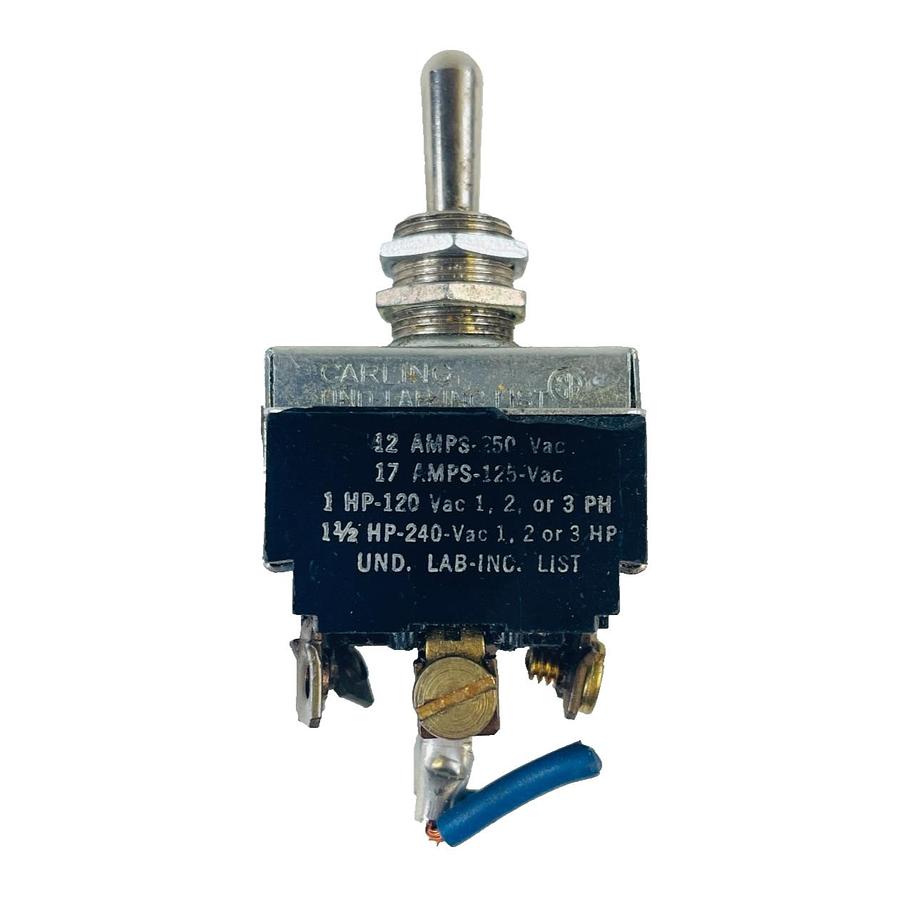 Used CARLING 2HK51-73 DPDT TOGGLE SWITCH 17A 125 VAC 12A 250 VAC 1.5HP HEAVY DUTY