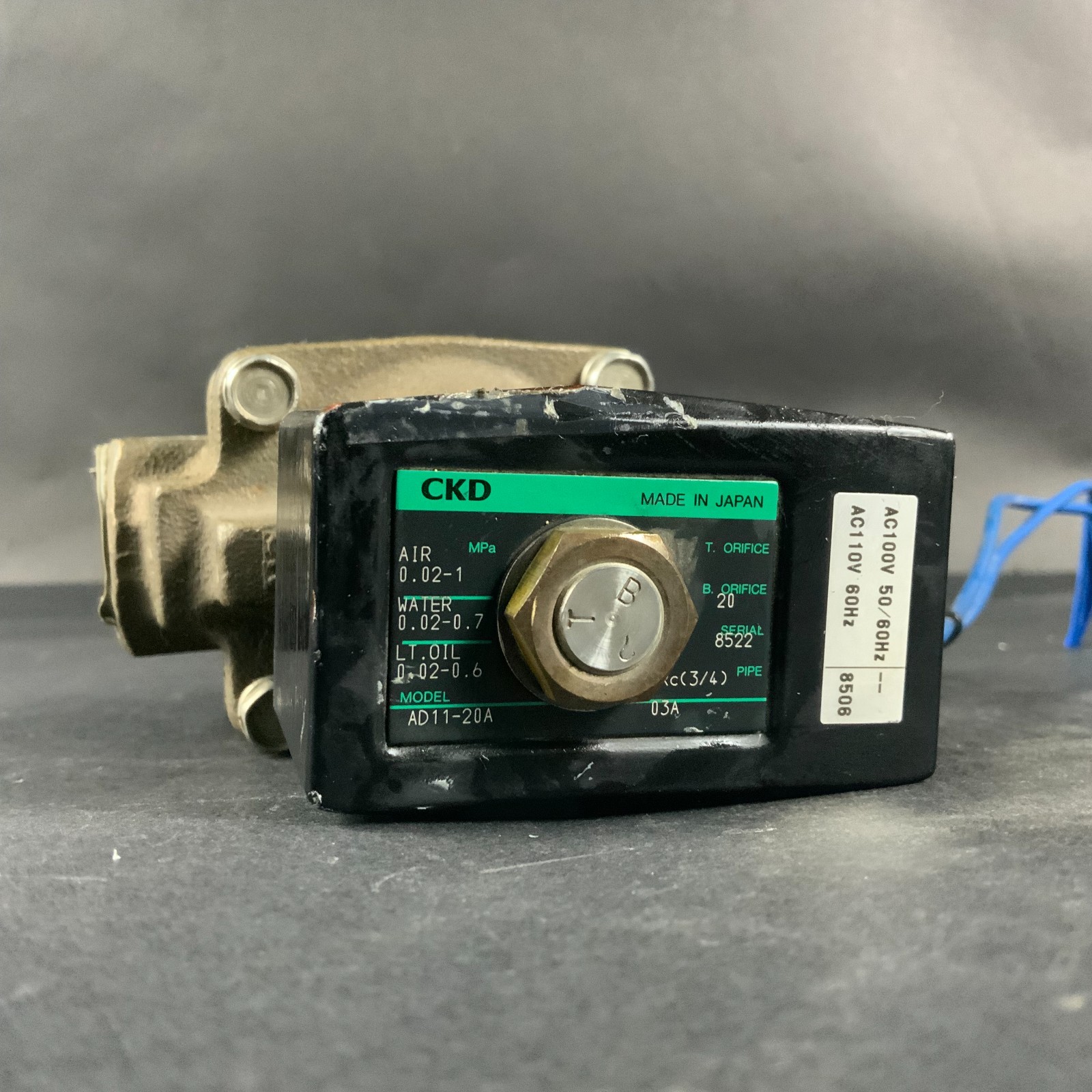 Used CKD CORP. AD11-20A SOLENOID VALVE ($50 OBO)
