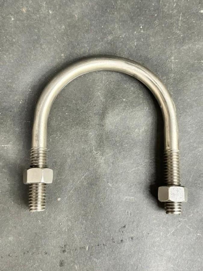 Used STAINLESS STEEL 3/8X2 U-BOLTS - GROUP OF 5