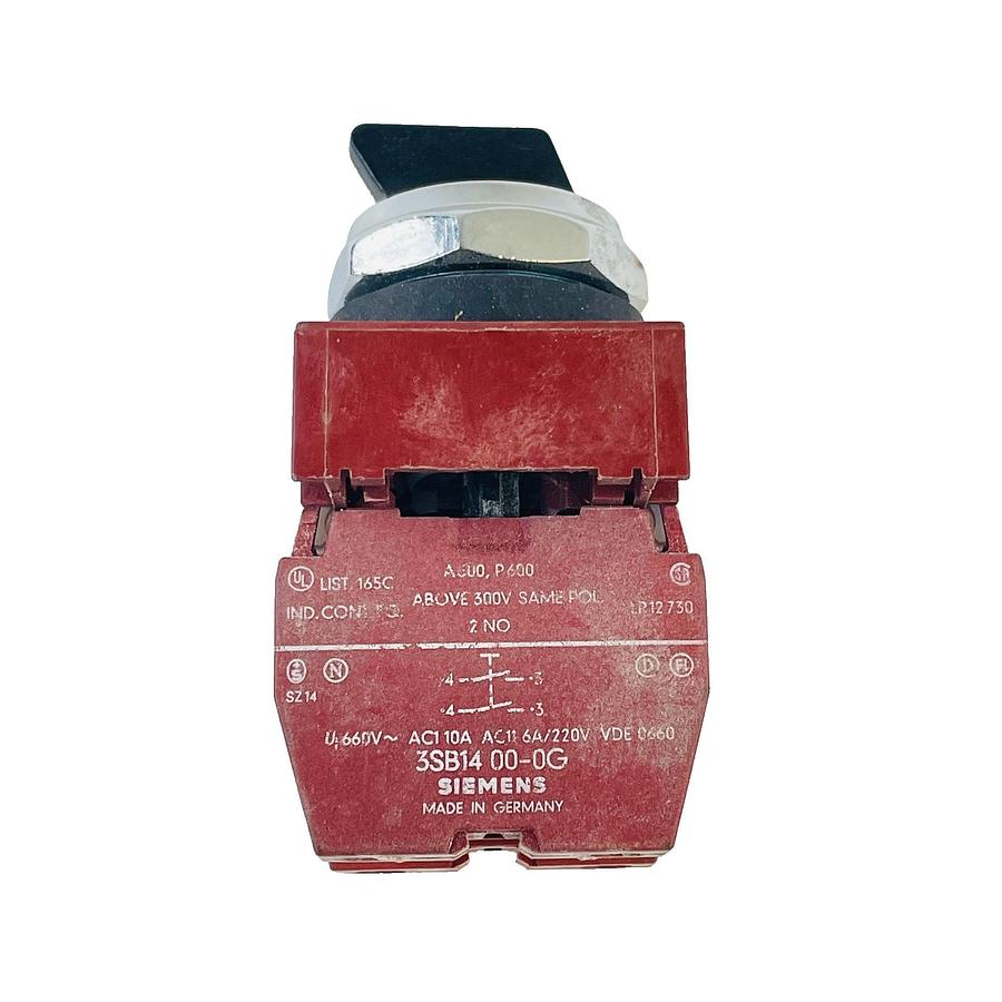 Used SIEMENS P30S3MKB5 3-POS SELECTOR SWITCH 22MM 3NO 1NC 3SB1400-0A 3SB1400-0G