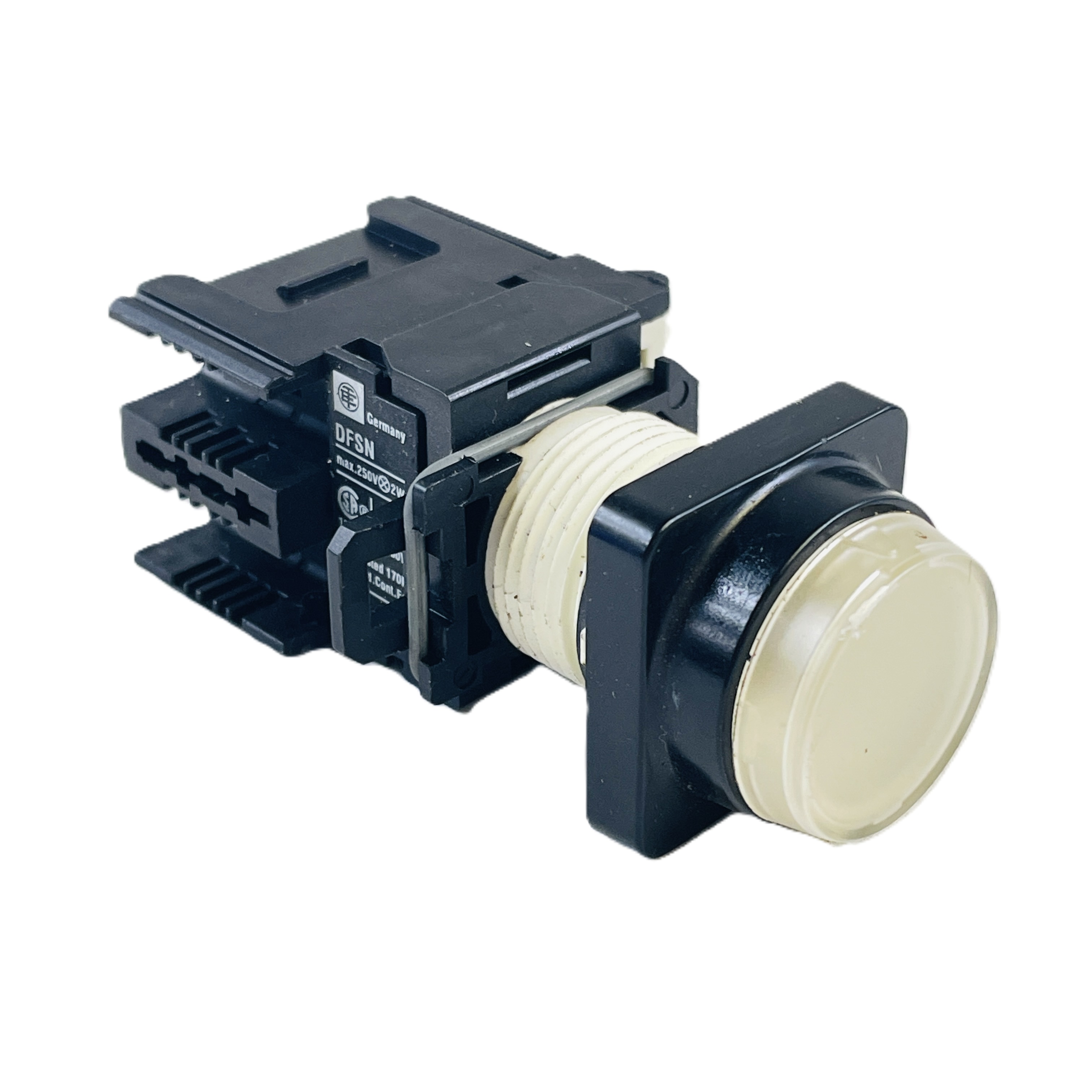Refurbished TELEMECANIQUE SQUARE D DFSN 026484 ROUND WHITE INDICATING LIGHT 250V 2W 22MM PILOT LIGHT